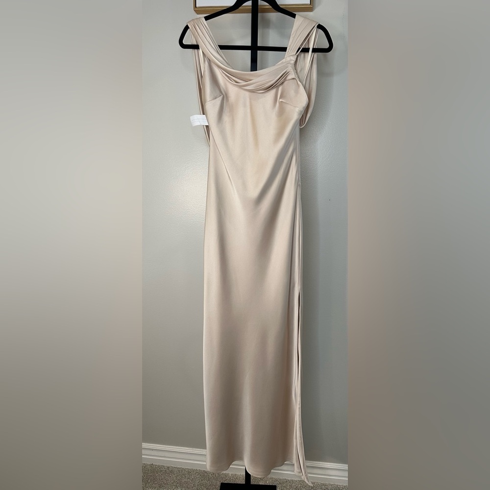 FAME and PARTNERS Francois Drape Gown in Champagne - Picture 7 of 14